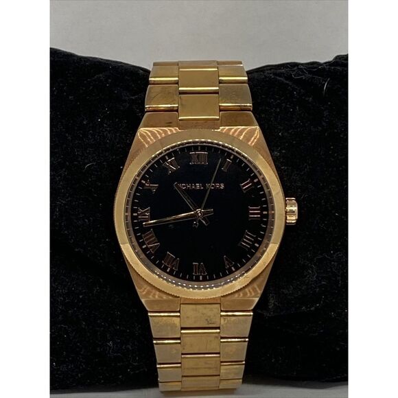 Michael Kors Channing MK5937 Womens Stainless Steel Analog Black Dial Watch VK14 - Picture 3 of 12